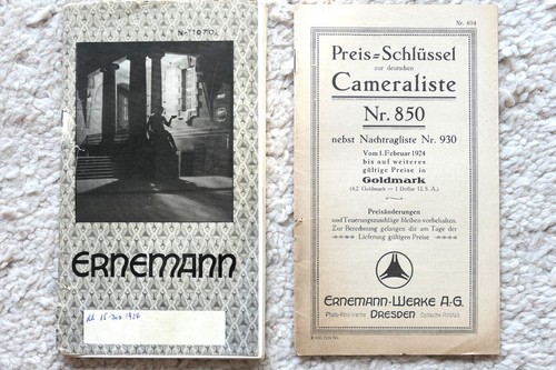 Ernemann cameras katalog 1924 - cameras,