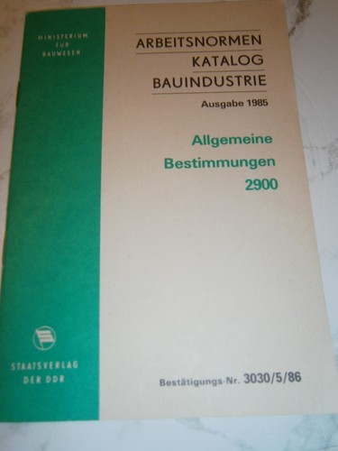Ddr arbeitsnormen katalog - ddr,