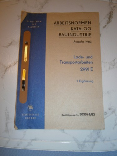 Ddr arbeitsnormen katalog - arbeitsnormen,